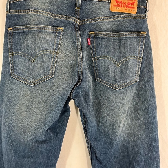 Levis 559 Relaxed Straight Men's Jeans Medium Wash Size 33x32 - Picture 6 of 9
